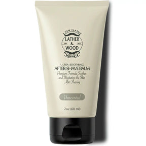 Lather & Wood Shaving Co. Unscented Aftershave Balm 2oz