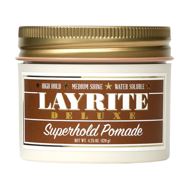 Layrite Superhold Pomade High Hold Water-Based Pomade 4.25oz