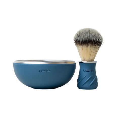 Leaf Shave Shave Bowl And Brush Glacier
