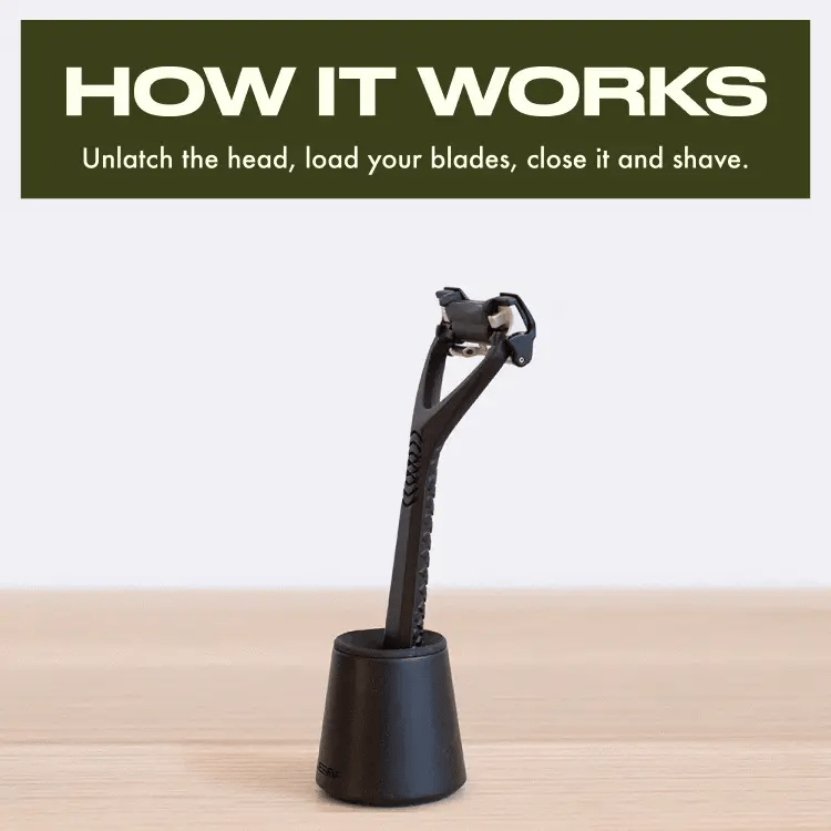 Leaf Two Pivoting Head Razor Black Kit