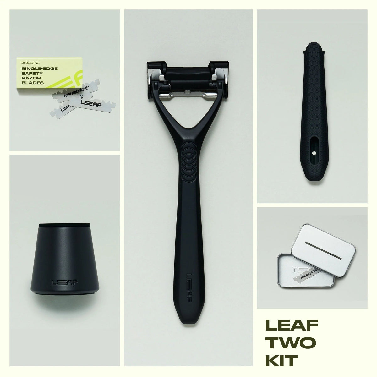 Leaf Two Pivoting Head Razor Black Kit