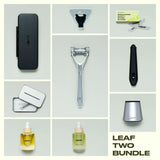 Leaf Two Pivoting Head Razor Chrome Bundle