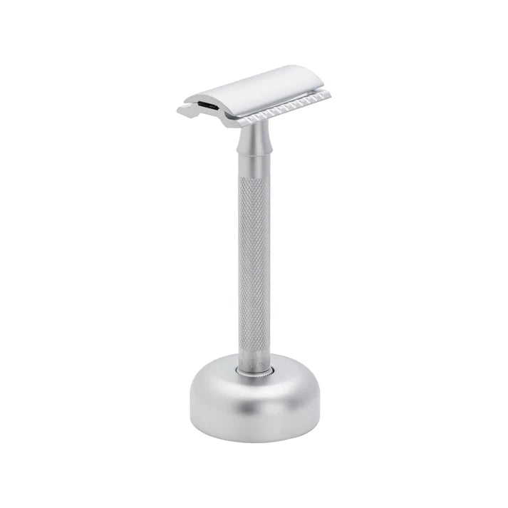 Merkur - 22c Long Handled Matte Chrome Safety Razor with Stand