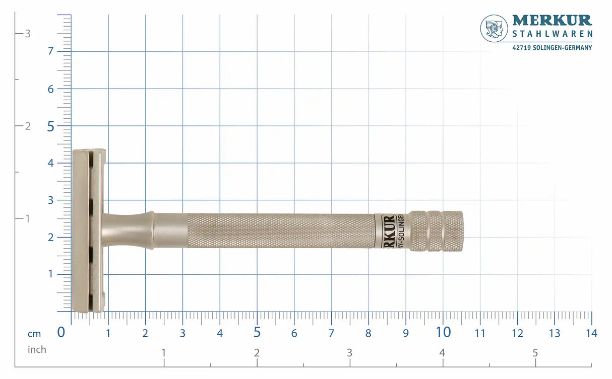 Merkur 23 INOX Stainless Steel Closed Comb 3 Piece Special Edition Long Handle Safety Razor