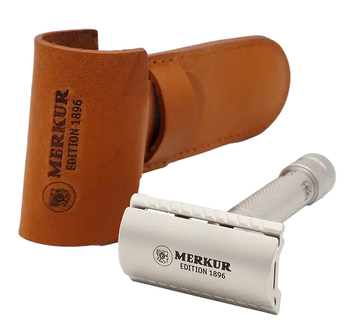 Merkur 34 INOX Stainless Steel Closed Comb 2 Piece Special Edition 1896 Safety Razor