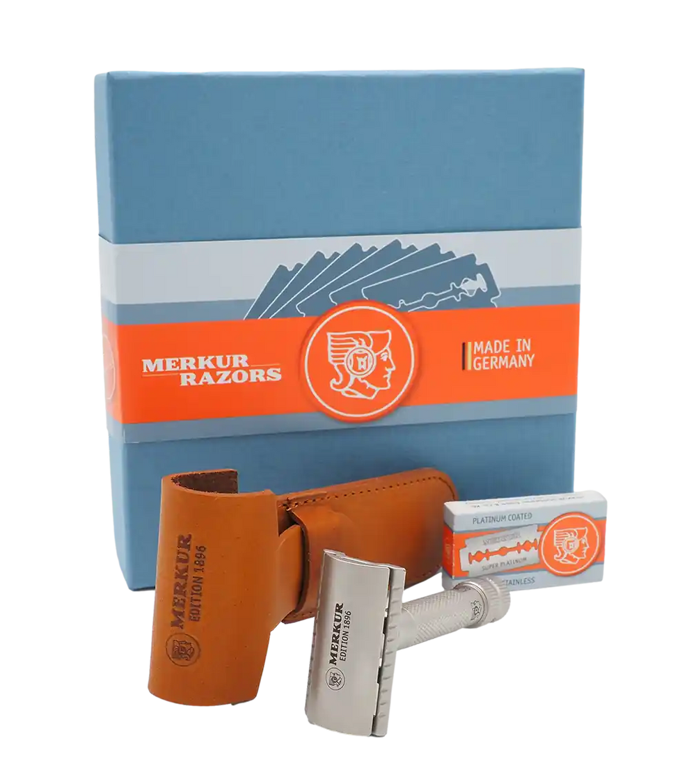 Merkur 34 INOX Stainless Steel Closed Comb 2 Piece Special Edition 1896 Safety Razor