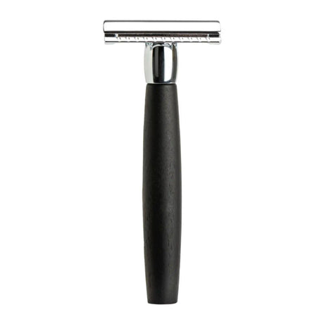 Merkur - 49c Ebony Wood Handle Safety Razor - Closed Comb