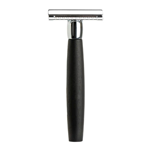 Merkur - 49c Ebony Wood Handle Safety Razor - Closed Comb