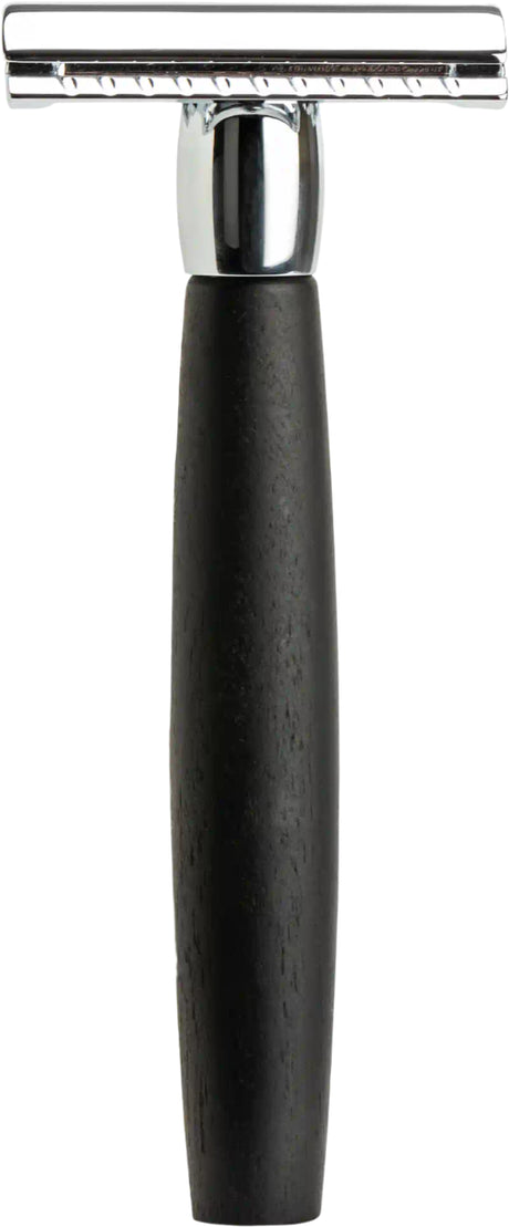 Merkur - 49c Ebony Wood Handle Safety Razor - Closed Comb