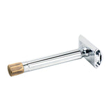 Merkur Progress 510 Long Handle Adjustable Safety Razor With Antique Brass Metal Knob