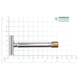 Merkur Progress 510 Long Handle Adjustable Safety Razor With Antique Brass Metal Knob