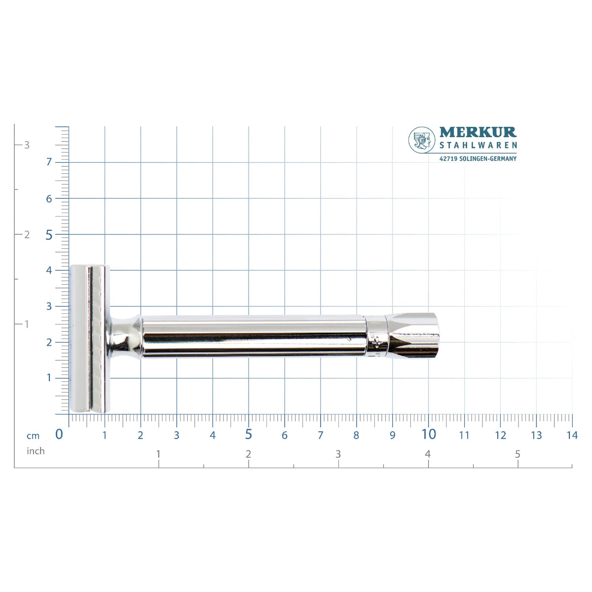 Merkur Progress 510 Long Handle Adjustable Safety Razor With Chrome Metal Knob
