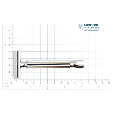 Merkur Progress 510 Long Handle Adjustable Safety Razor With Chrome Metal Knob