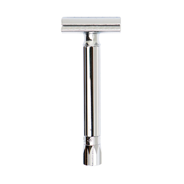 Merkur Progress 510 Long Handle Adjustable Safety Razor With Chrome Metal Knob