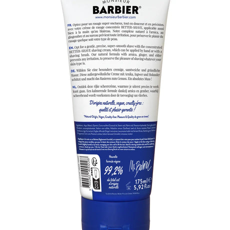 Monsieur Barbier - Better Shave - Natural Shaving Cream - 175ml