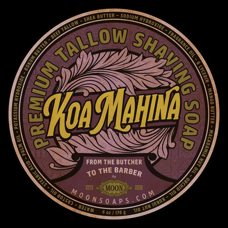 Moon Soaps Koa Mahina Shaving Soap 6oz