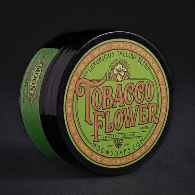 Moon Soaps Tobacco Flower Shaving Cream 6oz