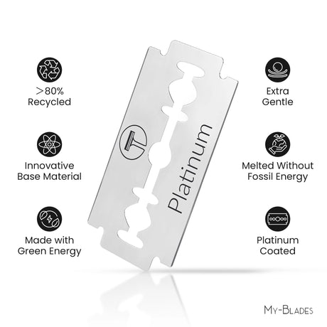 My-Blades Platinum Double Edge Razor Blades 20 Pack