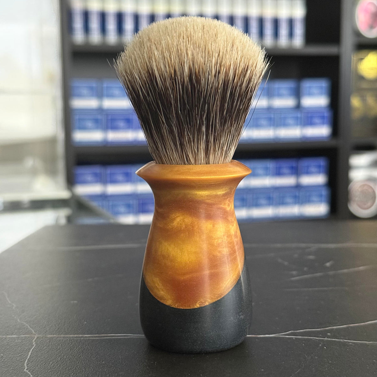 Never Alone 6 #115 26mm Doughknot Knot Resin Handle Shaving Brush