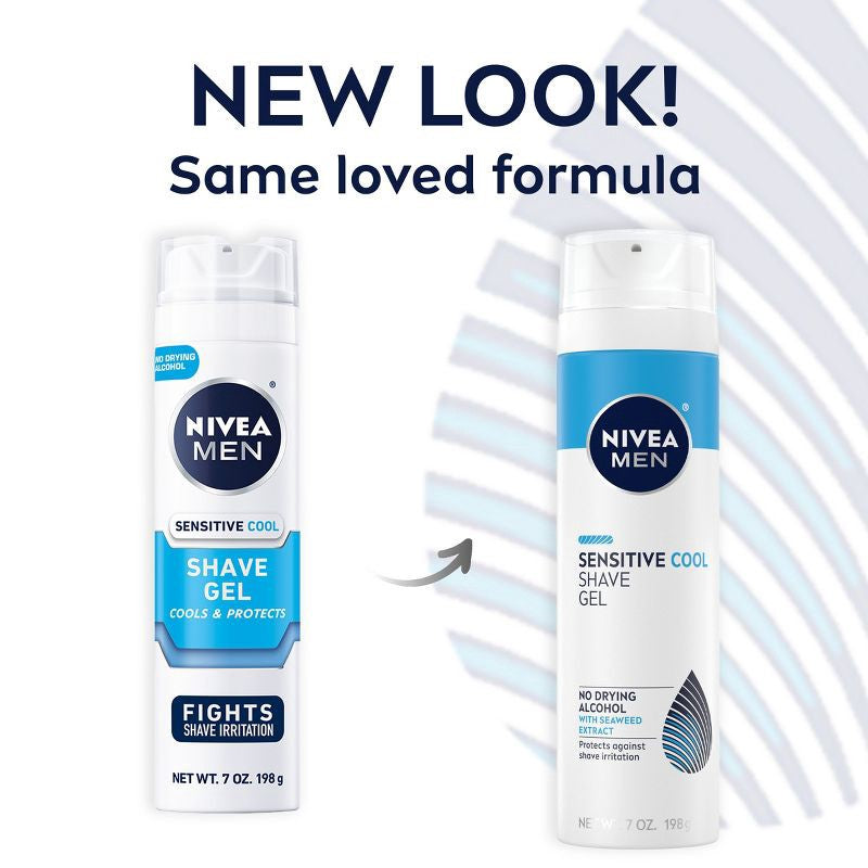 NIVEA Men Cooling Shave Gel for Sensitive Skin 7oz
