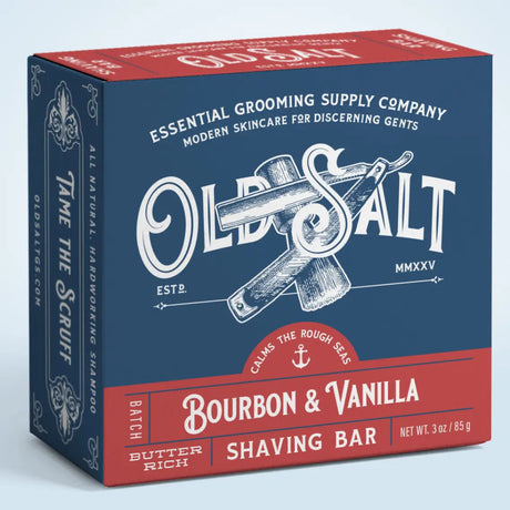 Old Salt Grooming Supply Bourbon + Vanilla Shave Bar 3oz