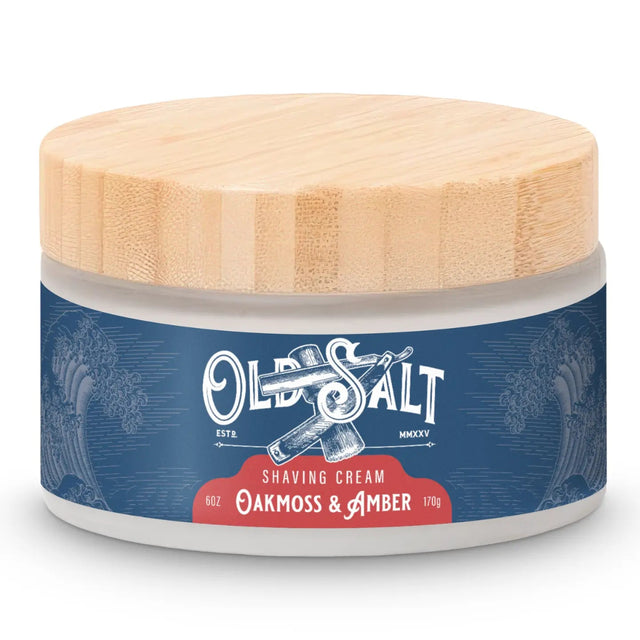 Old Salt Grooming Supply Oakmoss + Amber Shave Cream 6oz