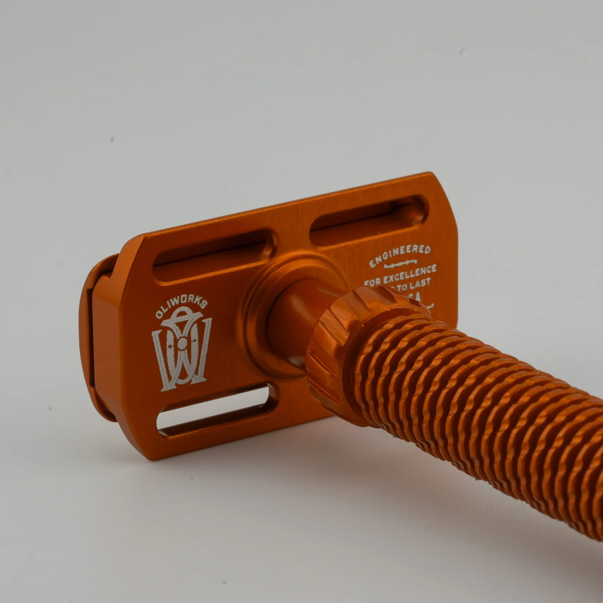 OliWorks M3TEORITE Aluminum Safety Razor Orange