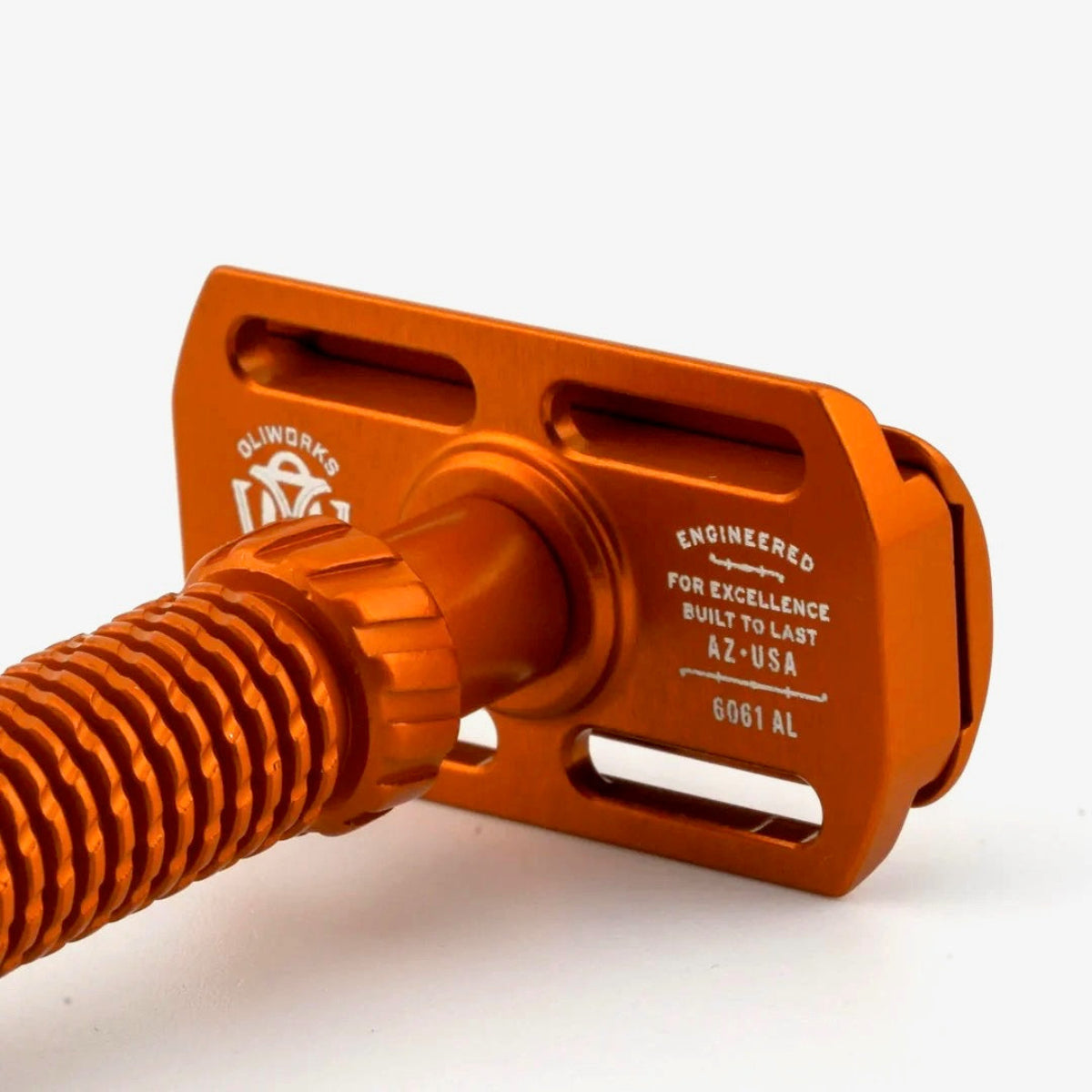 OliWorks M3TEORITE Aluminum Safety Razor Orange