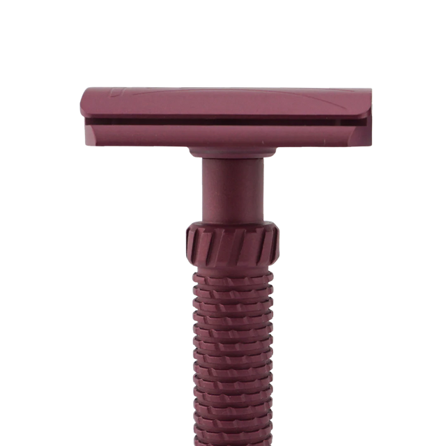OliWorks M3TEORITE Stainless Steel Safety Razor DARK CHERRY