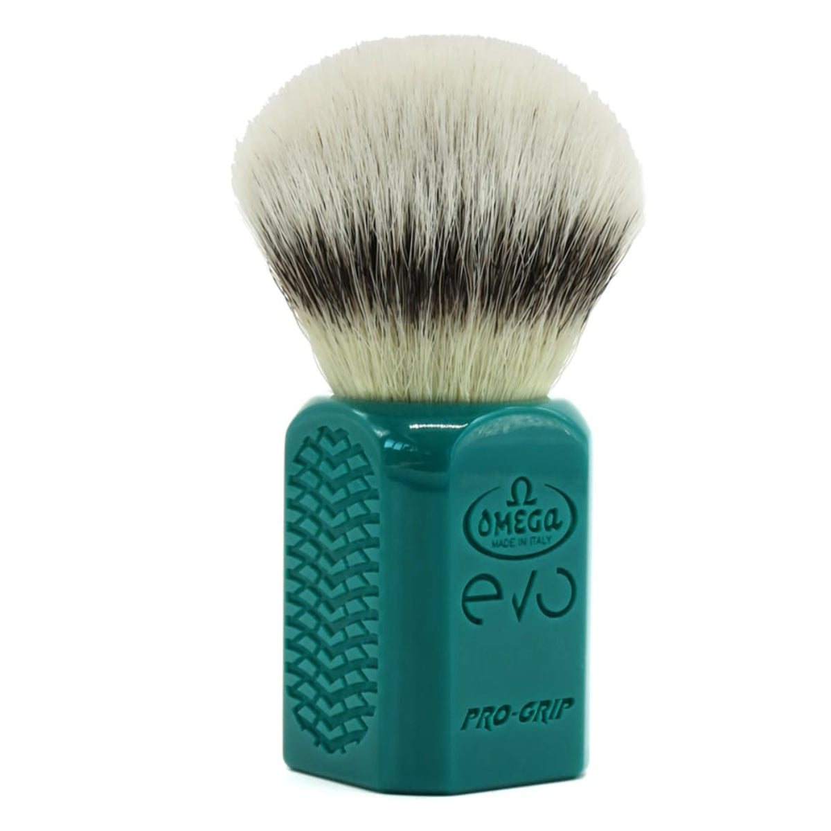Omega Evo Pro Grip Synthetic Shaving Brush Green