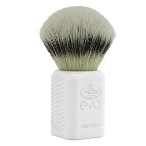Omega Evo Pro Grip Synthetic Shaving Brush White