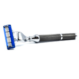 Parker 42R Mach 3 Graphite & Chrome Metal Razor