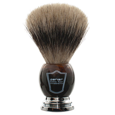 Parker 66R Heavyweight Butterfly Razor & Pure Badger Brush 3-Piece Shave Set