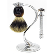 Parker 66R Heavyweight Butterfly Razor & Pure Badger Brush 3-Piece Shave Set