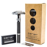 Parker 96R Butterfly Safety Razor and Pure Badger Brush 3-Piece Shave Set