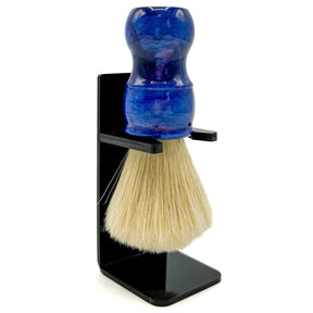 Parker Big Blue Boar Shaving Brush 24mm Iridescent Blue Handle & Stand