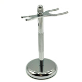 Parker Chrome 2-Prong Heavyweight Razor and Brush Shaving Stand