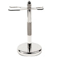 Parker Chrome 2-Prong Heavyweight Razor and Brush Shaving Stand