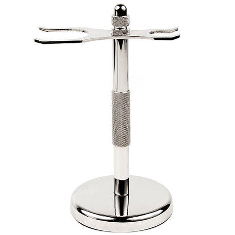 Parker Chrome 2-Prong Heavyweight Razor and Brush Shaving Stand