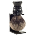Parker Classic Ebony Handle Pure Badger Shaving Brush and Stand