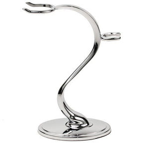 Parker Deluxe Heavyweight High Luster Chrome Safety Razor and Shaving Brush Stand