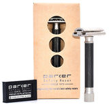Parker Deluxe Variant Adjustable Safety Razor & Pure Badger Brush 3-Piece Shave Set