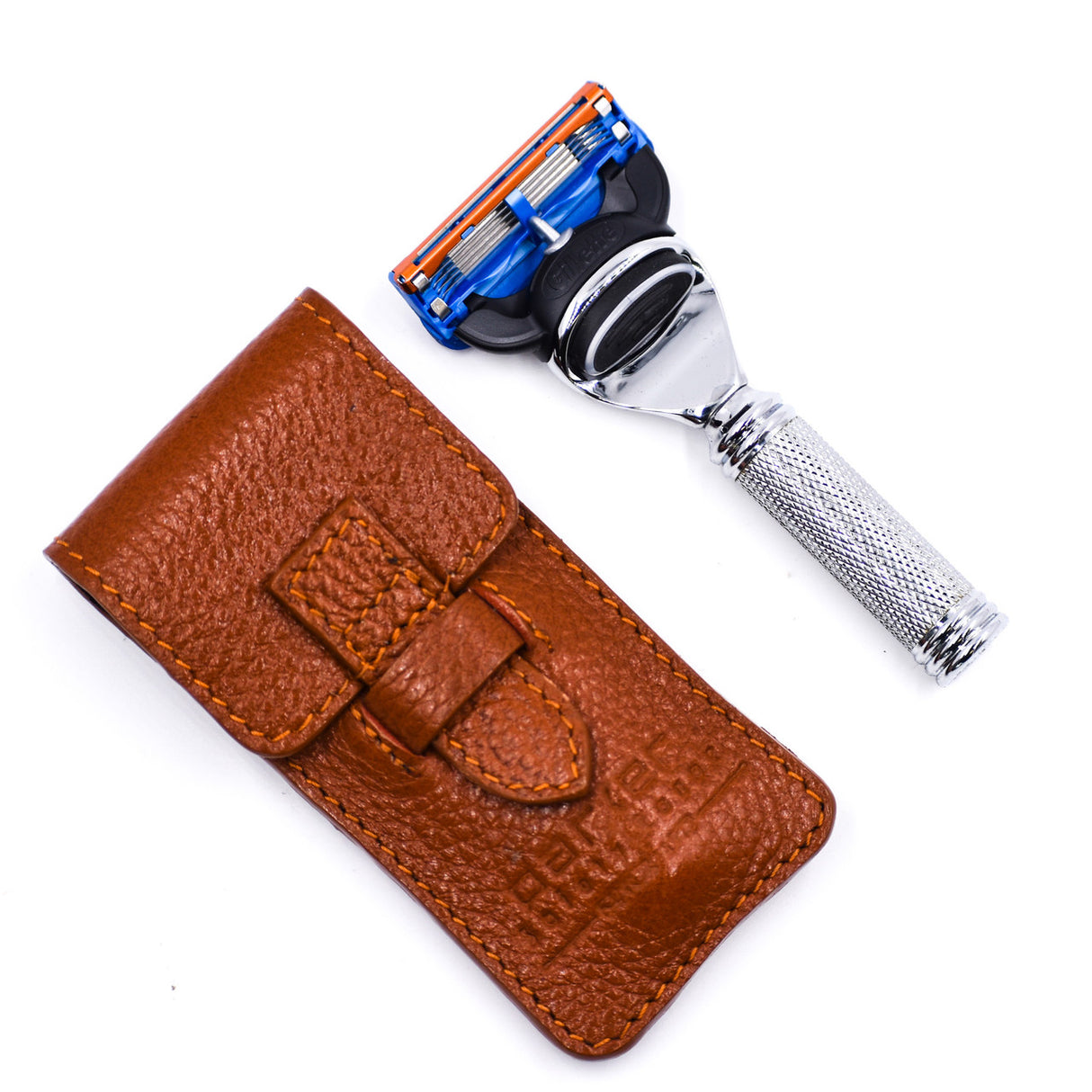 Parker - Fusion Compatible Travel Razor with Leather Case