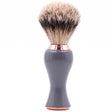 Parker Gray & Rose Gold Handle Silvertip Badger Shaving Brush & Stand 21mm
