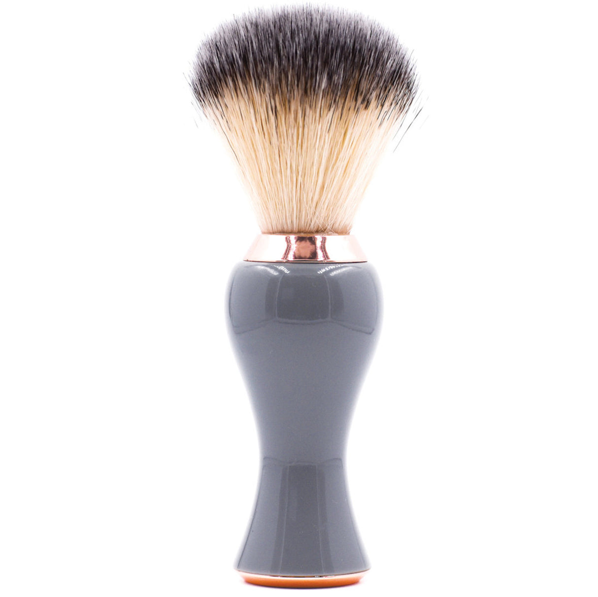 Parker - Gray & Rose Gold Handle Synthetic Shave Brush & Stand
