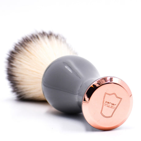 Parker - Gray & Rose Gold Handle Synthetic Shave Brush & Stand