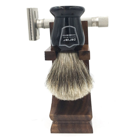 Parker Mission Style Wood Shaving Razor and Brush Stand