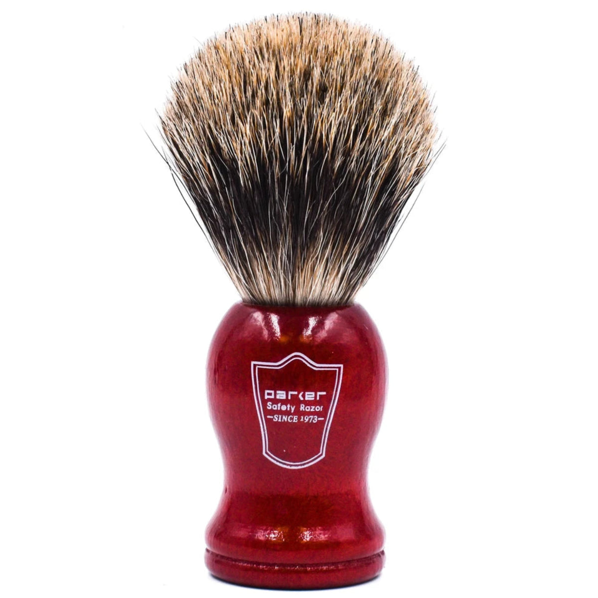 Parker Redwood Handle Pure Badger Shaving Brush & Stand 20mm