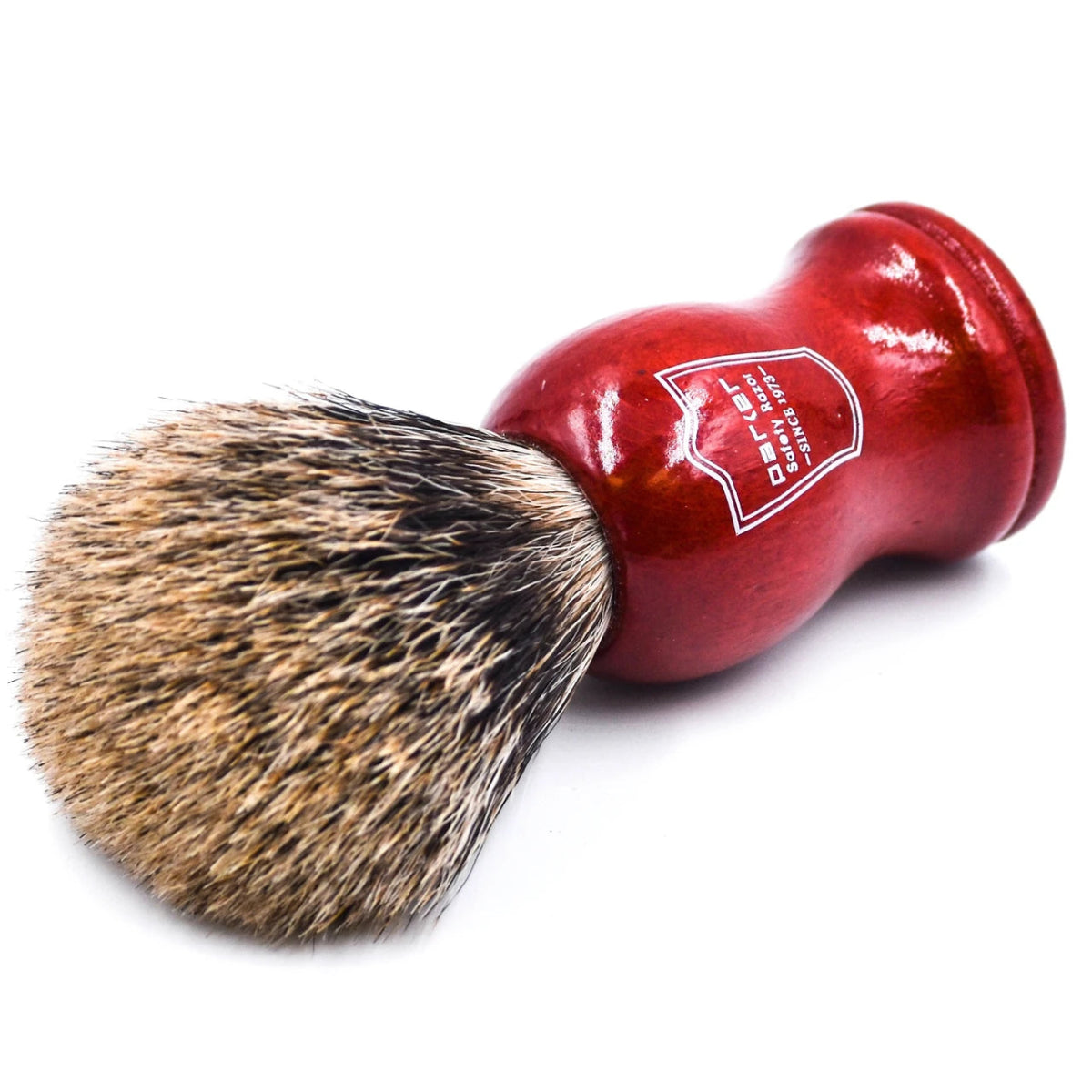 Parker Redwood Handle Pure Badger Shaving Brush & Stand 20mm