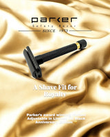 Parker Variant Adjustable Safety Razor Anniversary Edition Black and Gold